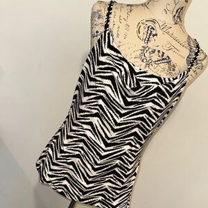 White House Black Market Monochrome Patterned Camisole
